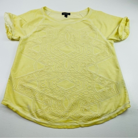 Lauren Ralph Lauren Women Yellow T-Shirt Size Large Short Sleeves lightweight - Picture 1 of 14